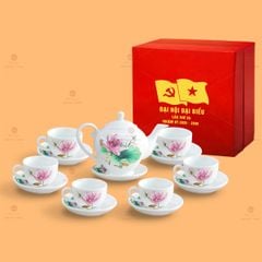 Bộ Ấm Chén Trà Camelia Sen Hồng